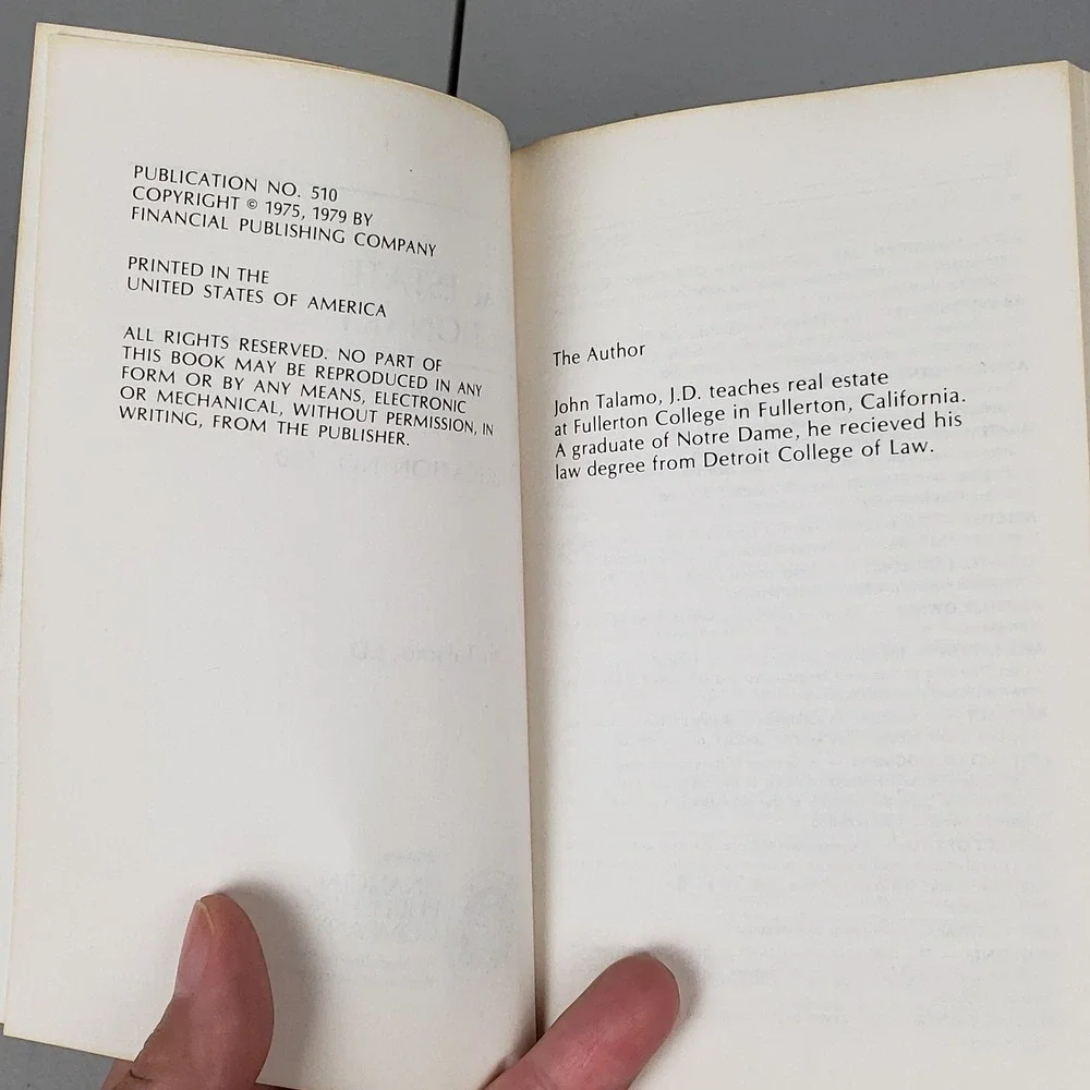 The Real Estate Dictionary 1979 Second Edition John Talamo Stewart Title Blue
